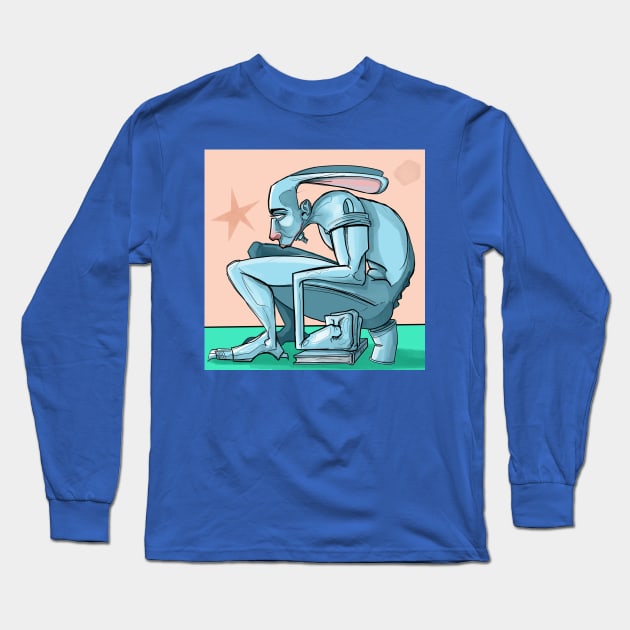 Tummy Ache Long Sleeve T-Shirt by Yeti Slang 